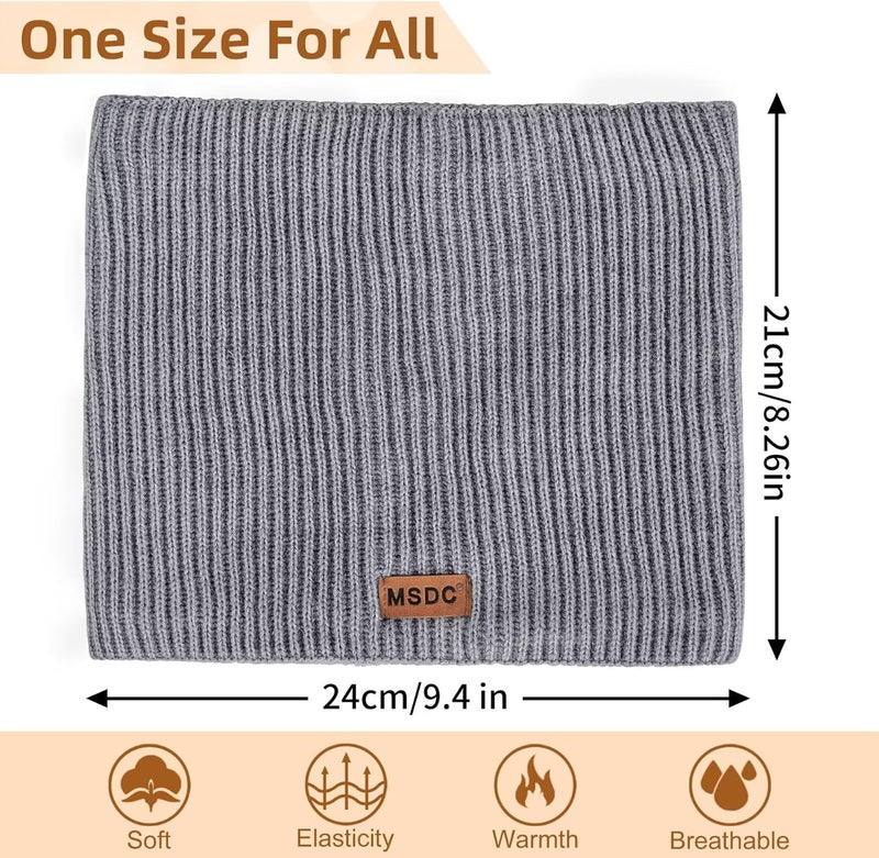 MSDC Winter Neck Gaiters for Men 3 Pack,Neck Warmer Men Women with Thermal Thick Warm Fleece Lined Cold Weather - Image 5